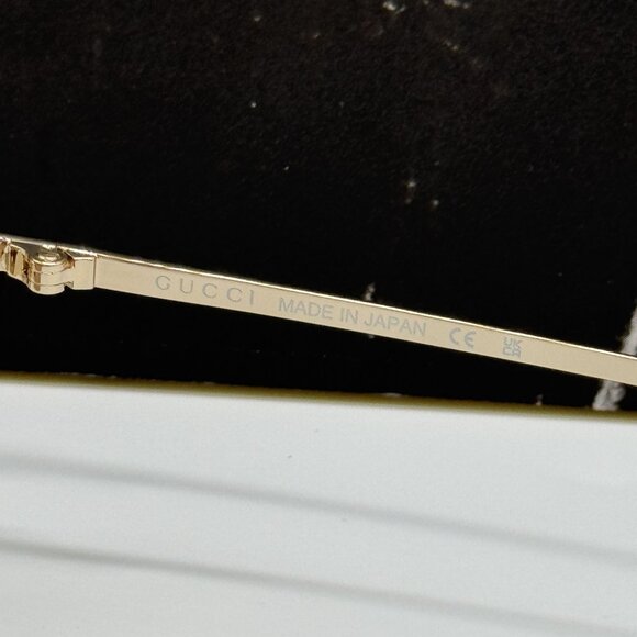 NEW GUCCI SUNGLASSES GOLD WOMEN CAT EYE EYEWEAR GUCCI GG1603S 002 - Picture 12 of 13